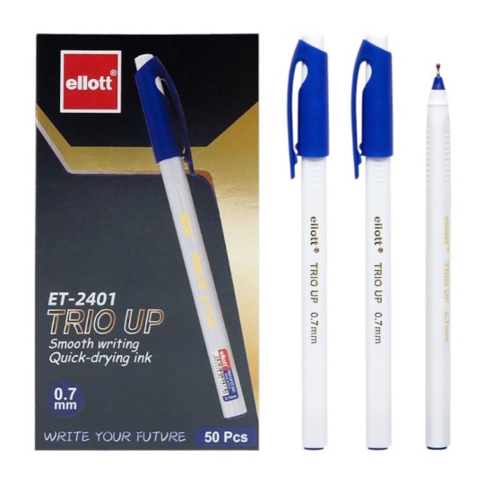 Ручка масляна Ellott Trio Up синя (ET2401-50)