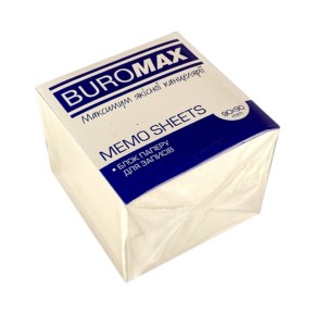 Блок паперу для нотаток Buromax Jobmax 90х90 мм 1000 аркушів не склеєний (BM.2276)