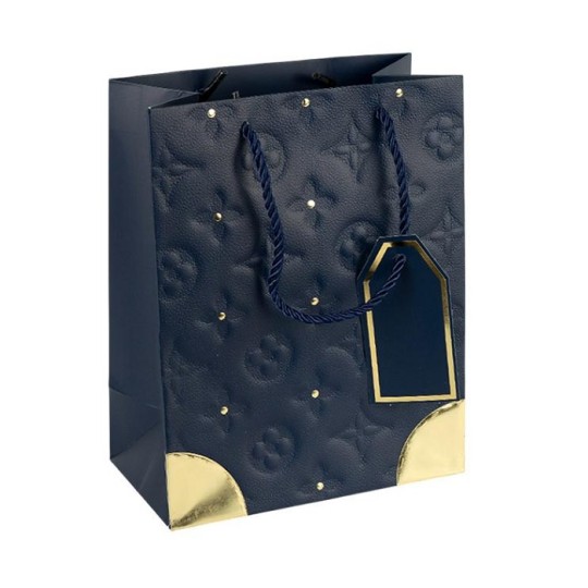 Пакет подарочный DARK BLUE 18х23х10 см HL-1890
