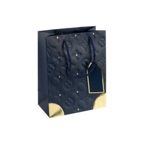 Пакет подарунковий DARK BLUE 12х15х7 см HL-1889