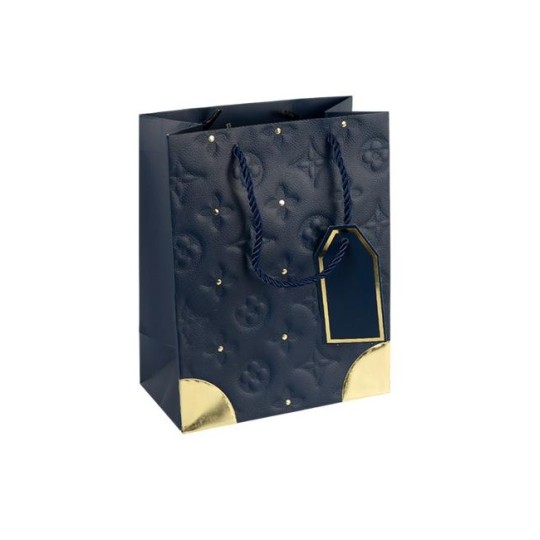 Пакет подарочный DARK BLUE 12х15х7 см HL-1889