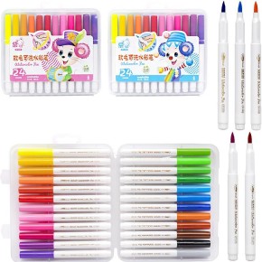 Набір маркерів-пензликів Water color pen 24 кольори в боксі (228-24)