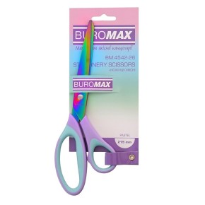 Ножницы Buromax Pastel 21.5 см асимметричные (BM.4542-26)