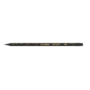 Олівець графітовий Buromax HB Black Zodiac з гумкою (BM.8529)