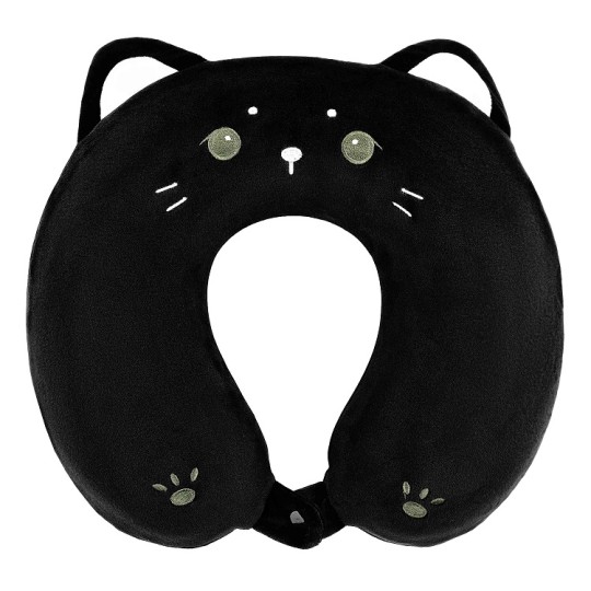 Подушка для путешествий Ardesto Travel Black Cat 30х30 см (ART3033NEP)