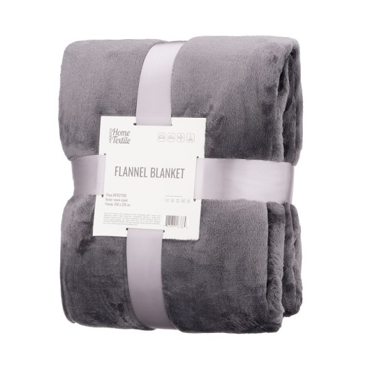 Плед Ardesto Flannel 200x220 см сірий темний (ART0213SB)