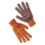 Перчатки seVen рабочие трикотажные оранжевые с ПВХ точкой 71062 75612 (69335)(69884)
