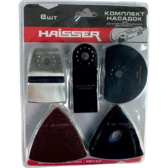 Комплект насадок HS 107001 (КН 6) HAISSER отрезные 3 шт.; шлифовальные 3шт. (48051)