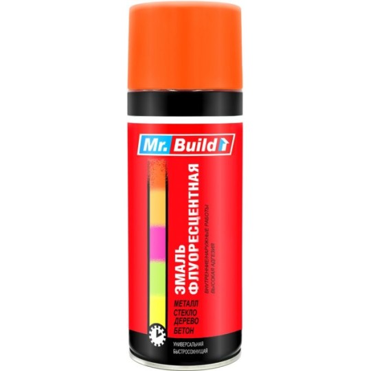 Спрей краска Mr.Build №13 флуоресцентно-оранжевый Ral 2005, 400 мл