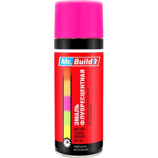 Спрей фарба Mr.Build №14 флуоресцентно-рожевий, 400 мл