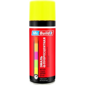 Спрей Краска Mr.Build №15 флуоресцентно-желтый Ral 1026, 400 мл