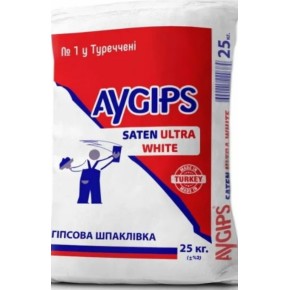 Шпатлевка Aygips Saten Ultra White финиш, 25 кг