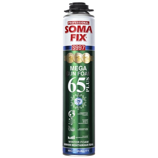 Піна монтажна SOMA FIX проф MEGA 65 plus (850 мл) зима S99