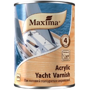 Лак яхтовий поліуретан-акриловий "Acrylic yacht vamish", глянсовий ТМ "Махima" 0,75 л