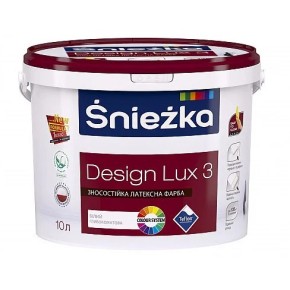 Водоэмульсионная латексная матовая краска для интерьеров Design Lux "Снежка" 6,7 кг (129023)