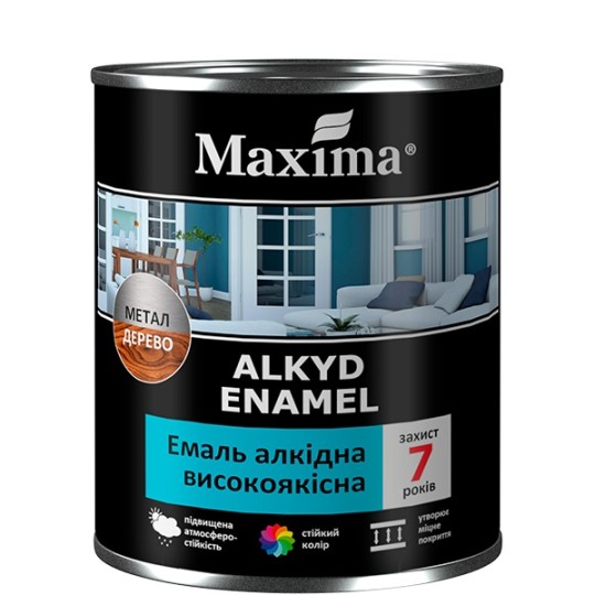 Эмаль алкидная высококачественная Maxima вишневая 0.7 кг