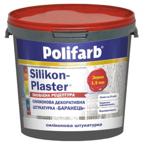 Штукатурка барашек "обновленная рецептура" 25кг Polifarb Silikon-Plaster