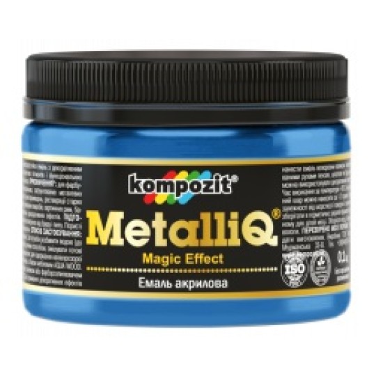 Емаль акрилова Kompozit METALLIQ  блакитне сяйво 70 г