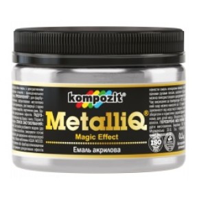 Емаль акрилова Kompozit METALLIQ срібло 0.1 кг