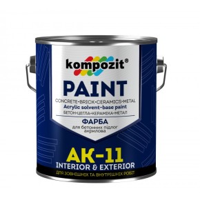Краска для бетонных полов АК-11 "Kompozit" (белый, 2,8 кг)