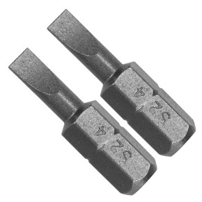 Насадка викруткова YATO: шліц SL4 x 25 мм, HEX 1/4", AISI S2, 2 шт(YT-77891)