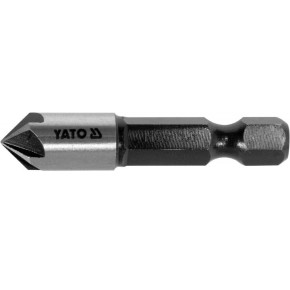 Зенкер конический по металлу YATO: HSS, Ø=8.3 мм, l=40 мм, 5 кромок, HEX-1/4" (YT-44722)