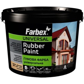 Краска резиновая Farbex Rubber Paint красная 6 кг