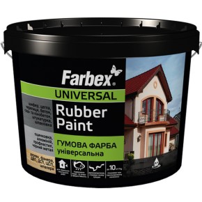 Краска резиновая Farbex Rubber Paint белая 6 кг