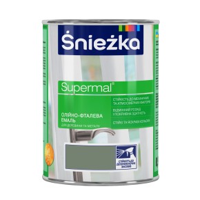 Эмаль масляно-фталевая Sniezka Supermal RAL 7023 пепельный глянцевый 0.8 л