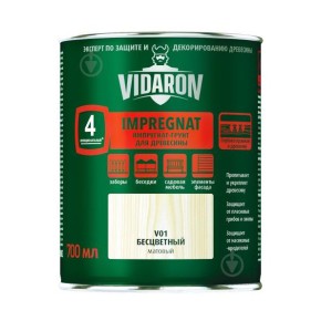 Защита VIDARON IMPREGNAT Импрегнат-Грунт для древесины бесцветный V01 700 мл (38167)