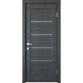 Дверне полотно ПВХ Делюкс "Міра" 700 grey new + скло (156145)