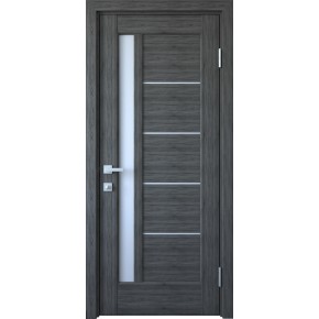Дверне полотно ПВХ Делюкс "Грета" 600 grey new + скло (156114)