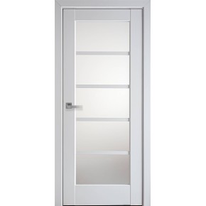 Дверное полотно ПП Премиум "Муза" 80 белый матовый + стекло (62245)