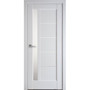 Дверне полотно ПП Преміум "Грета" 800 білий матовий + скло (62036)