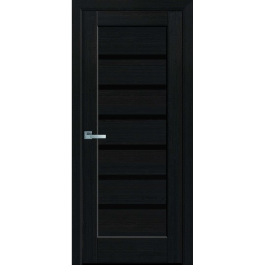 Дверное полотно Новый стиль Линнея 60 см Венге new + стекло BLK (34856)