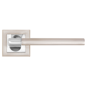 Ручка для дверей на розетке А-2006 в цвете SN/CP матовый никель/полированный хром