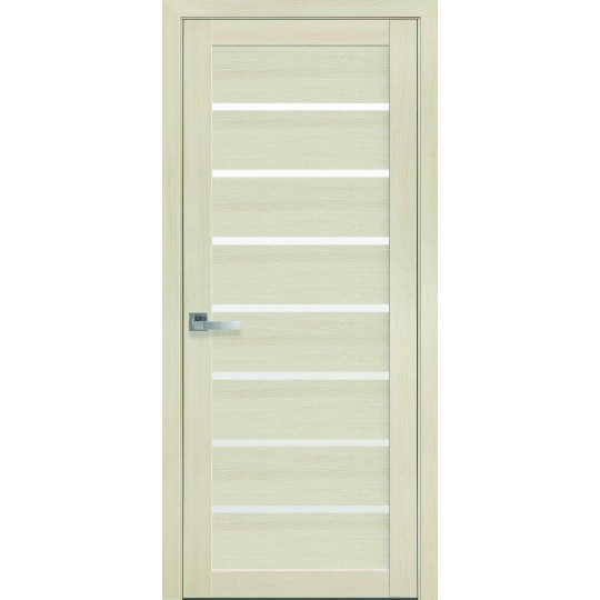 Дверное полотно Новый стиль Леона 70 см Дуб жемчужный + стекло (118126)
