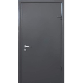 Дверь металлическая TECHNO-DOOR 85*204 L 1,2 сторона графит RAL9975