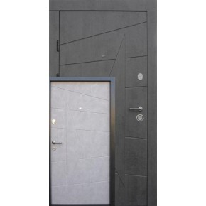 Двері Qdoors Преміум Kale Акцент 850 Праві бетон темний / бетон сірий