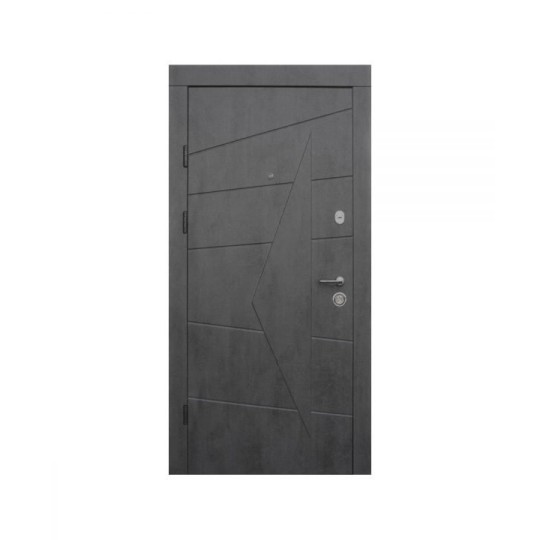 Двері Qdoors Преміум Kale Акцент 950 Праві бетон темний / бетон сірий