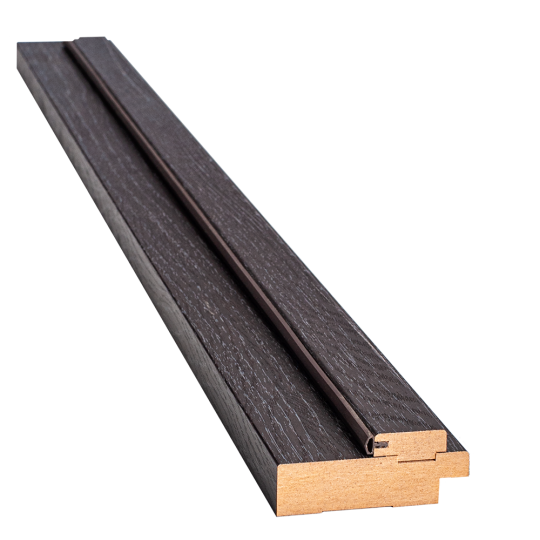 Коробка деревянная индивидуальная ПВХ Ультра 80*32 дуб мускат (уплотняющая стойка) (129156)