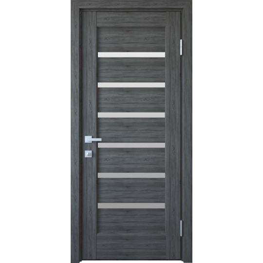 Дверное полотно Новый стиль Линнея 80 см Grey new + стекло (156137)