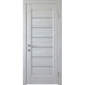 Дверное полотно ПВХ Делюкс "Линнея" 70 ясень new + стекло (146119)