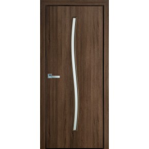  Дверное полотно Новый стиль Гармония 60 см Золотая ольха + стекло (88579)