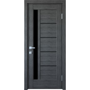 Дверное полотно Новый стиль Грета 80 см Grey new + стекло BLK (156118)