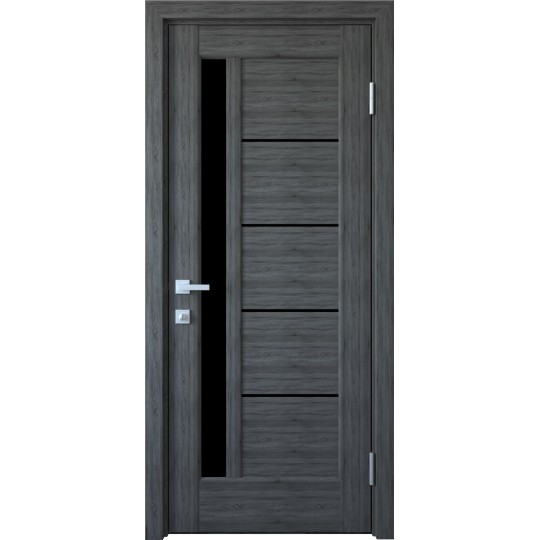 Дверное полотно Новый стиль Грета 80 см Grey new + стекло BLK (156118)