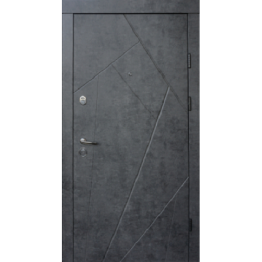 Двері Qdoors Ультра Флеш 850 Праві мармур темний/бетон бежевий