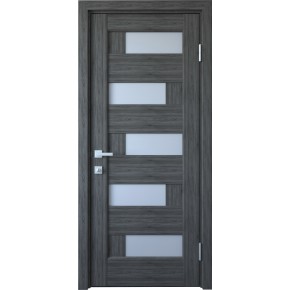 Дверне полотно ПВХ Делюкс "Піана" 700 grey new + скло (156155)