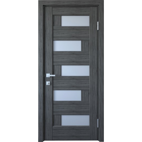 Дверное полотно Новый стиль Пиана 90 см Grey new + стекло (156159)