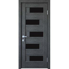 Дверное полотно Новый стиль Пиана 90 см Grey new + стекло BLK (156160)